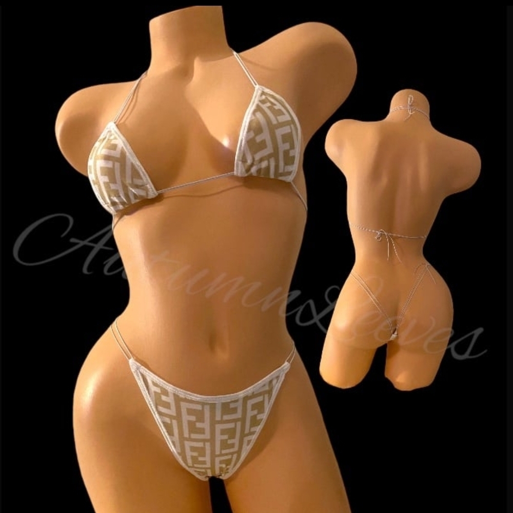 Women's Beige String Bikini Set - image 1